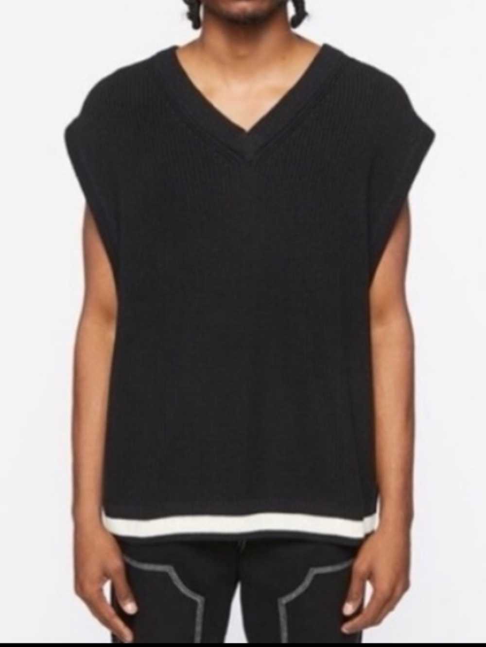 Forever 21 Contrast-Hem Sweater Vest